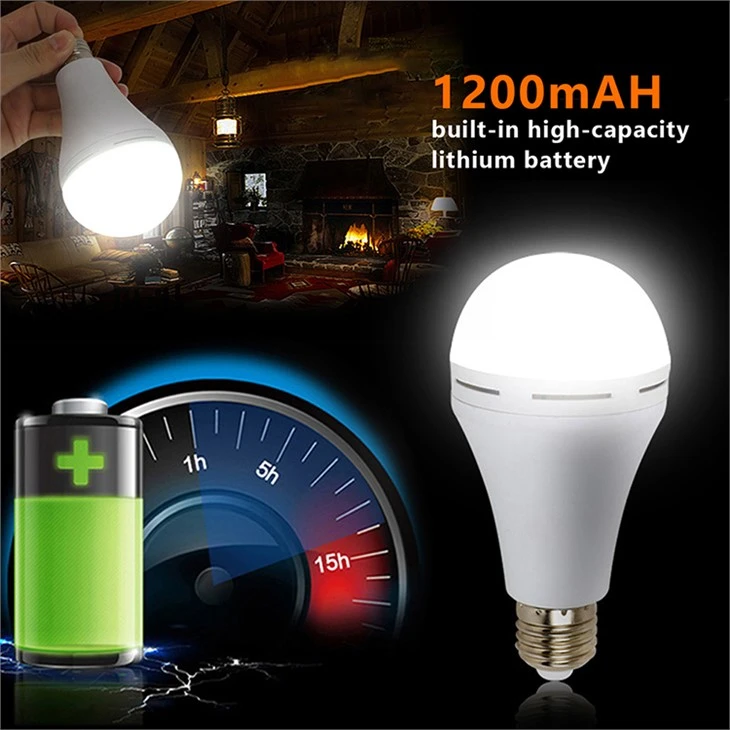 Uzlādējama Led spuldze 12w