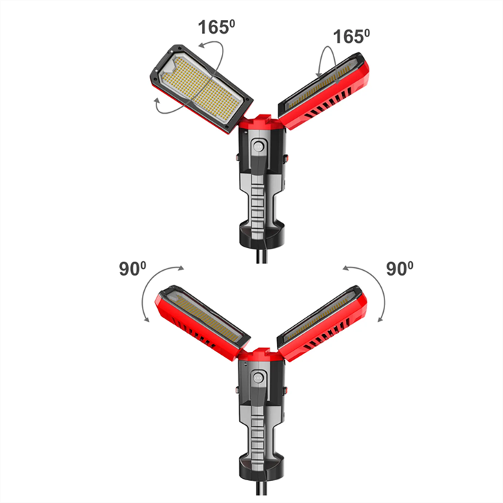21000 Lumens Work Lights With Stand, 3 Adjustable Head LED Work Light factory
