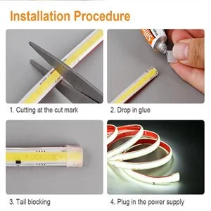 SL10-12V White LED Strip Light 1000 Lumens/m IP65 high quality