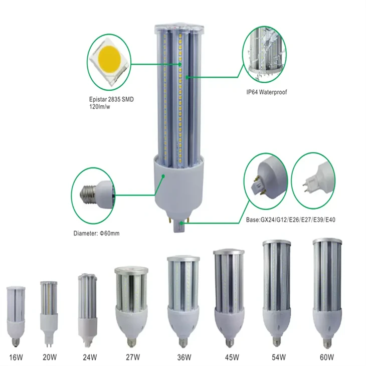 100w - 300w LED Corn Light Metal Halide Replacement, L / H Voltage, E39 Base high quality
