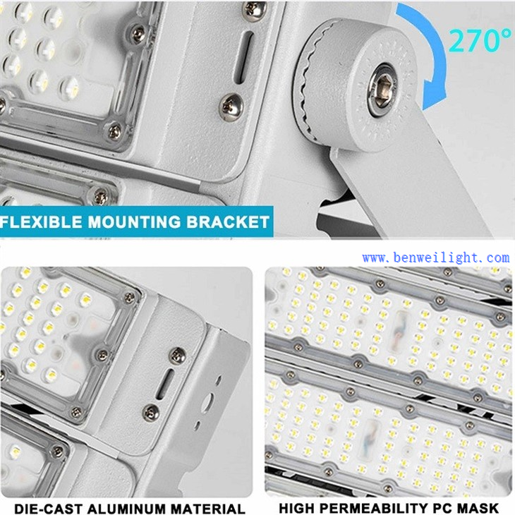 100W modular led stadium flood light 6