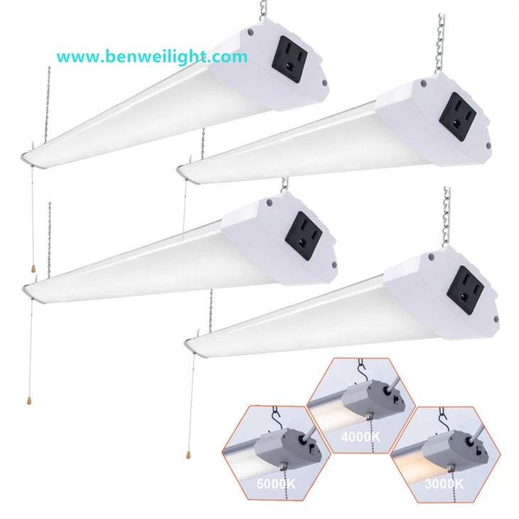 48W 4FT LED Shop Light, Triple CCT Pull Chain high quality