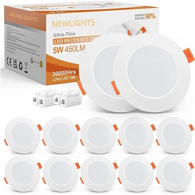 Aptumšojami LED padziļinātie apakšējie lukturi - 3W-24W šaura paneļa apgaismojums (2,5 collas/4 collas)