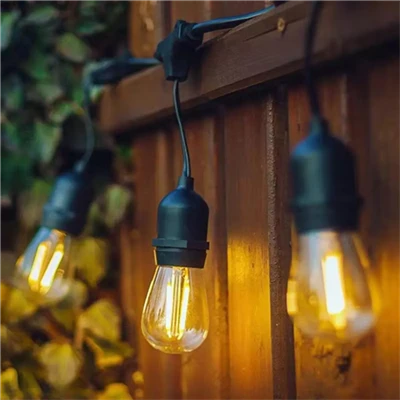 IP65 LED terašu virknes gaismas — neplīstošas un aptumšojamas izmantošanai ārpus telpām