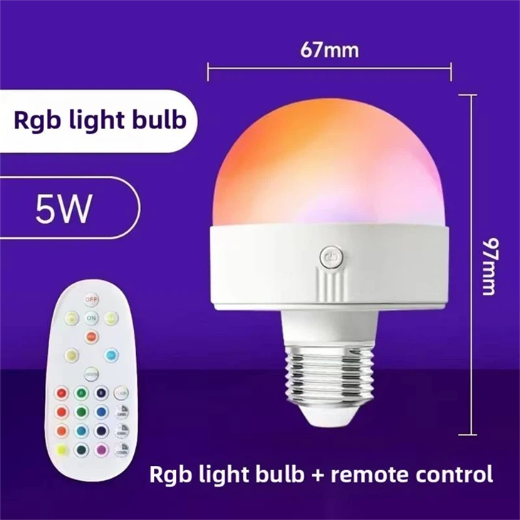 Smart RGB LED Bulb - Modern Rechargeable & Dimmable (E26/E27 Base) best